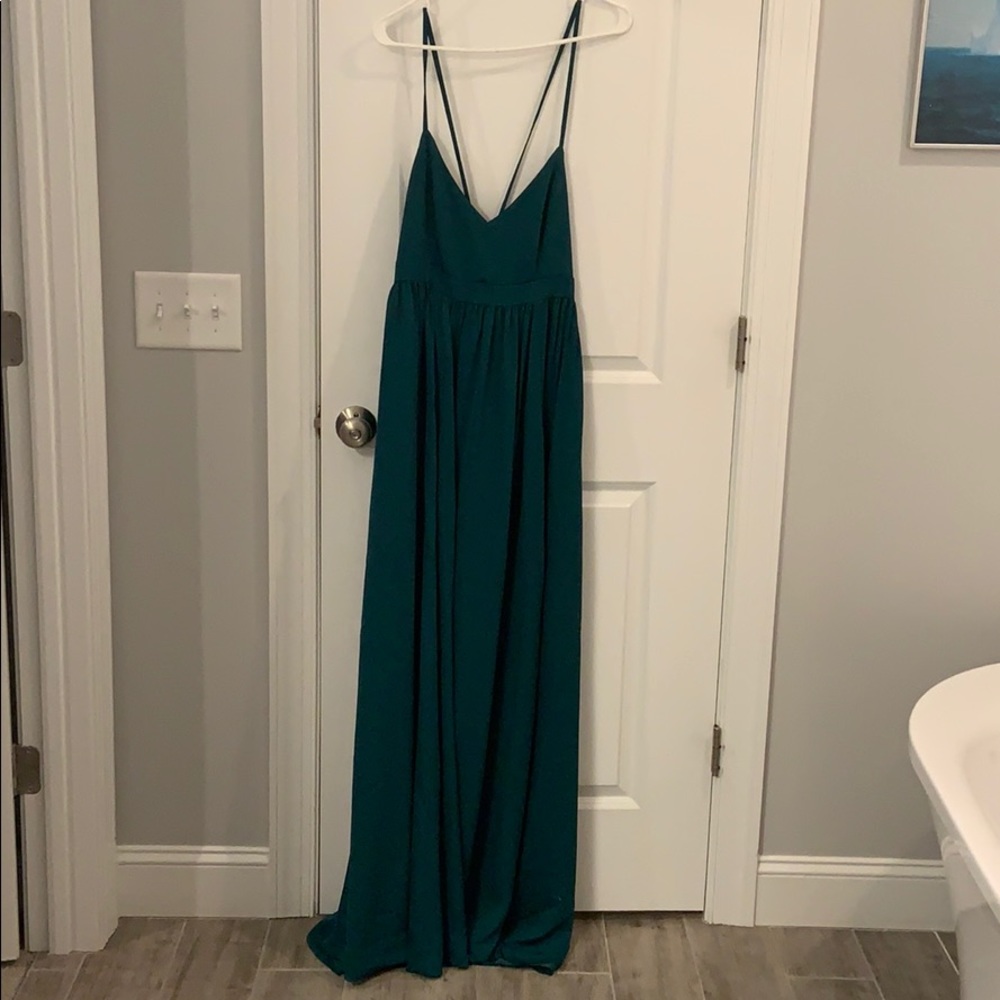 Deep turquoise J. Crew gown